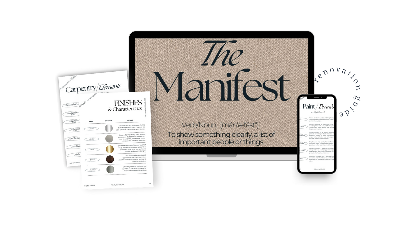 The Manifest: The most valuable information for any sized home renovation!